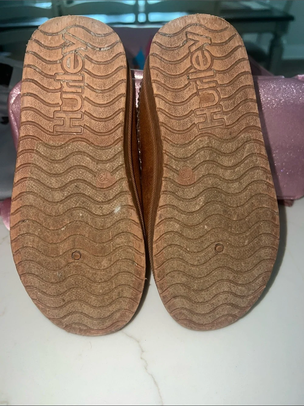 Hurley Brown Cozy Slip-Ons